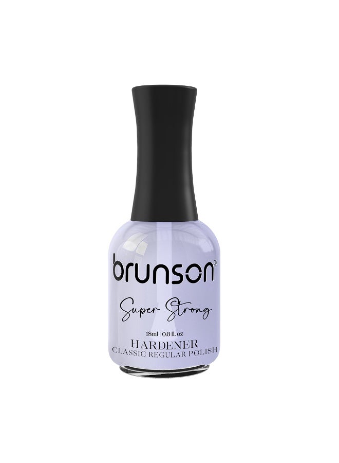 Nail Hardener for Regular Nail Polish 18ml – Brunson Super Strong Nail Strengthener, Hydrating & Nourishing Base Coat, Protect Weak Nails, Prevent Breakage Long-Lasting Manicure
